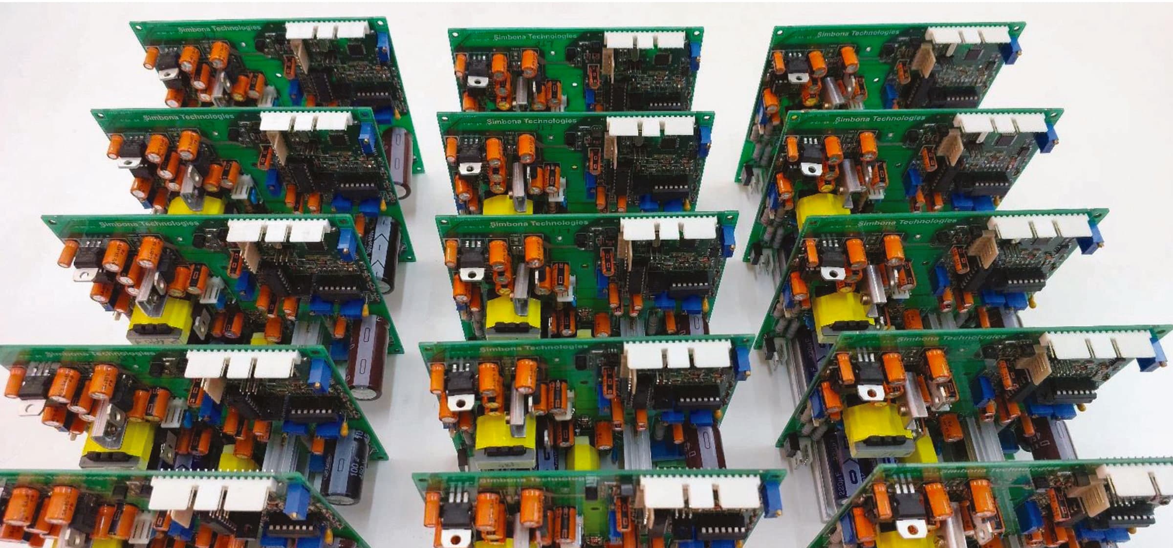 Stacks of Simbona control boards